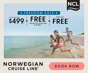 Norwegian Cruise Line 50% Off + Bonus Free Extras - Special cruise offer